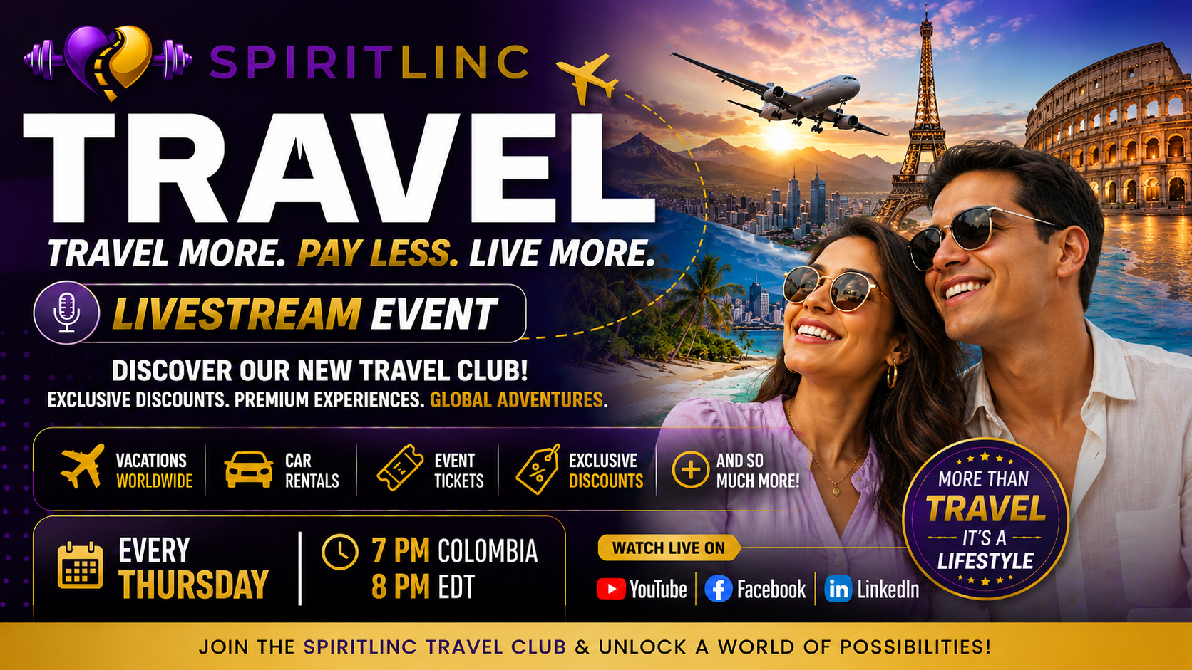 SPIRITLINC TRAVEL YOUTUBE LATIN COUPLE